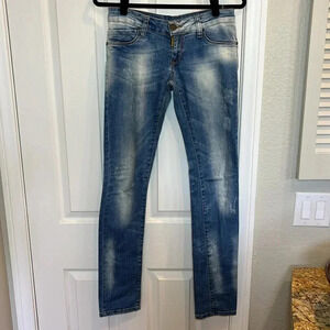 Takeshy Kurosawa Distressed Sandblasted Jeans Made in Italy 100% Cotton 29 29x33